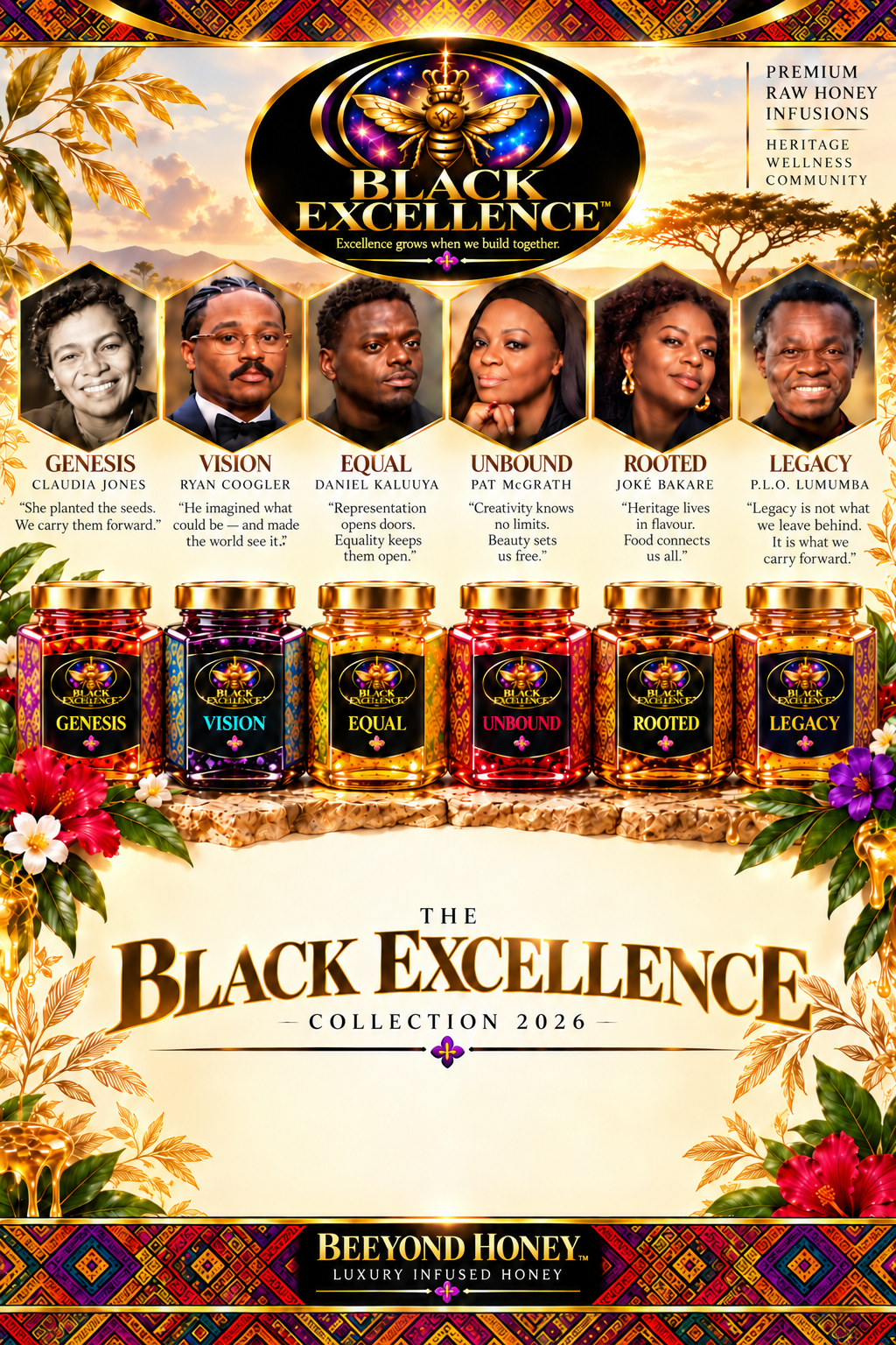Black Excellence 2026 — six honourees and six honey infusions